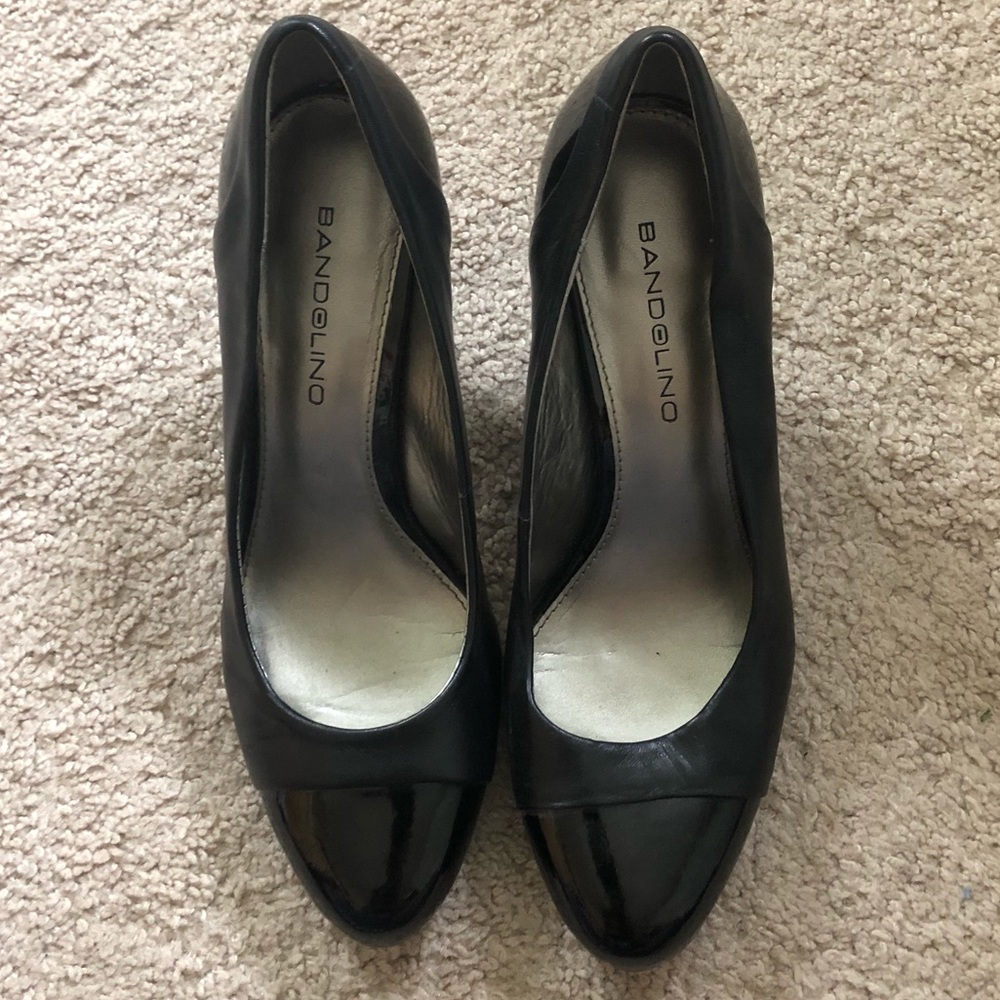 Black Leather Pumps